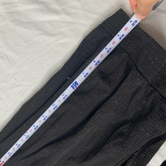 Black gold metallic sleeveless dress spaghetti strap MCM - Picture 5 of 6